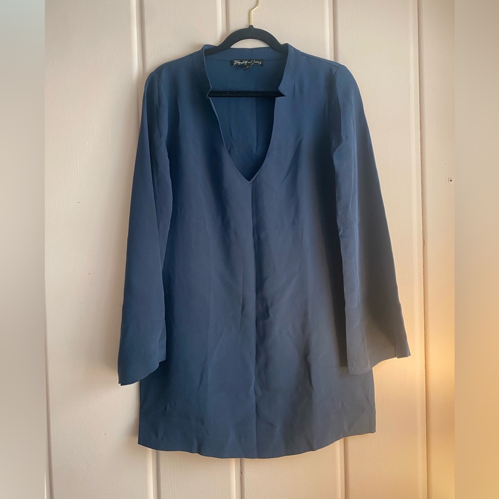Elizabeth and James Navy Long Sleeve Tunic Dress